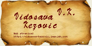 Vidosava Kezović vizit kartica